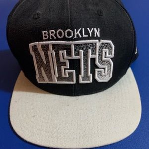 Brooklyn Nets Black Mitchell & Ness NBA Snapback Basketball